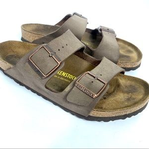 BIRKENSTOCK Brown Leather Sandals Size 10